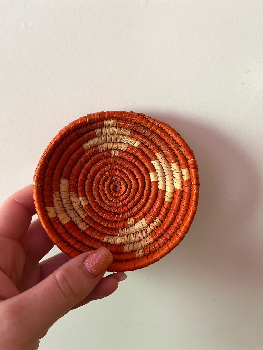 Orange and Cream Mini Decorative Basket